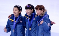[포토]이정수·곽윤기·신다운, '쇼트트랙은 역시 한국이 최강'