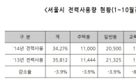 올해 서울시 전력사용량, 전년比 3.9% 감축