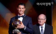 호날두, 2014년 세계에서 가장 축구 잘하는 선수로 뽑혀… '발롱도르' 수상