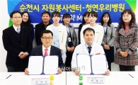 순천시자원봉사센터,청연우리병원과 업무협약 체결