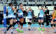 [포토]GS칼텍스, '개장경기 승리 가는거야!'