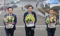 [포토] 2ㆍ28 학생의거기념탑 헌화하는 영호남 시도지사