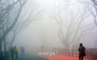 [포토]한 폭의 수채화…안개 낀 남산 주변