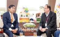 [포토]최영호 광주시 남구청장, 한국콘텐츠진흥원 현장 방문 
