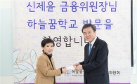 [포토]신제윤 금융위원장, 설 맞이 하늘꿈학교 위문방문