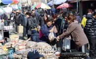 [포토]장흥 토요시장에서 제수용품 구입하는 관광객들