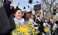 [포토]학사모 던지며...'즐거운 졸업식'