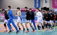 [포토]삼성화재, '정규리그 4연패 향한 구슬땀'