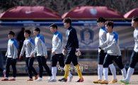 [포토]NFC 소집 훈련하는 U-22 축구대표팀