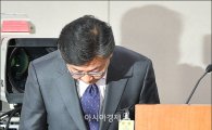 [포토]고개숙인 홍용표 후보자