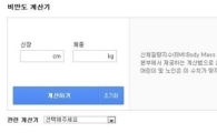 비만도 계산기, 몸무게·키·나이만 알면…
