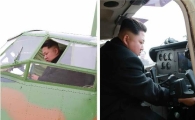 북한, 비행기 생산 공장 공개…김정은 직접 성능 점검