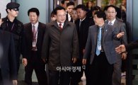 [포토]장정남 부위원장, '내래 북한 대표단 이끌고 왔시요'