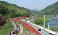 [포토]철길·도로·강이 한눈에 보이는  곡성 섬진강변