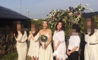 김나영 결혼, 하객 패션 '화이트'로 대동단결…"특별한 결혼식"