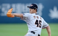 [포토]안영명, 'KIA 타선은 내가 막는다'