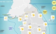 [내일날씨]낮과 밤 일교차 커…경기북부 늦은 오후 산발적 비