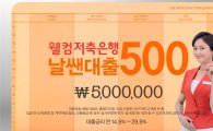 웰컴저축銀, '날쌘대출 500' 출시…영상광고 시작