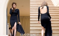 유이, 옆트임 드레스 입고 꿀벅지 자랑…'반전 뒤태'
