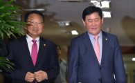 [포토]국무회의 참석하는 최경환-유인호