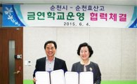 순천시 - 순천효산고 , 제1호 금연학교운영 업무협약 체결