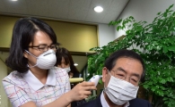 [포토]체온측정 받는 박원순 서울시장