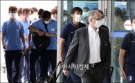 [포토]마스크 쓴 축구대표팀