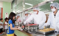 장만채 전남도교육감, 학교급식 현장지도 나서