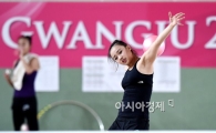 [포토]광주U대회 출전 앞두고 훈련하는 손연재