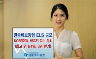 IBK투자證, 연 6.4%(3년) 추구 원금비보장 ELS 공모