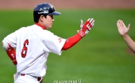 [포토]김성현, '추가 스리런 홈런 쾅!'