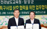 전남도교육청·담양군, 인문학 교육특구사업 업무협약