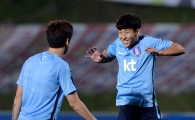 [포토]손흥민, '훈련 중에서 넘치는 장난기'