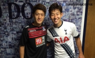 손흥민-이청용, 경기후 인증샷 공개 "잘했다 흥민아"