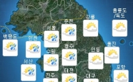 [날씨]전국 구름 많아…일부 지역 한때 비