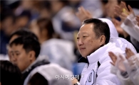 [포토]한국시리즈 찾은 박용만 두산그룹 회장