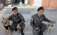 최초의 군견된 진돗개 '파도'와 '용필'