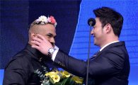 [포토]박병호, '테임즈, MVP 축하해'