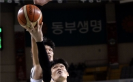 [포토]골밑슛 시도하는 동부 김주성