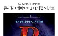 KB국민카드, '뮤지컬 레베카' 1+1 예매 이벤트 실시