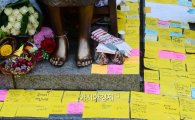 [포토]소녀상에게 보내는 시민들의 응원 