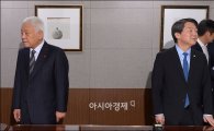 ‘야권통합’ 생각 다른 김한길-안철수, 공개석상서 정면충돌