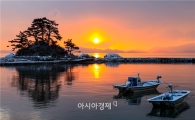 [포토]눈 내린 장흥 소등섬 일출