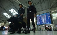 [포토]폭발물 탐지견 등장한 인천국제공항 