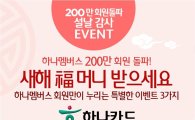 하나카드, 하나멤버스 200만 회원돌파 이벤트 개시