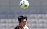 [포토]공중볼 다투는 윤일록과 김평래