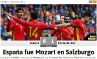 스페인 매체 아스 "스페인 선수들, 모짜르트 같았다"