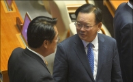 [포토]이야기하는 김부겸·정진석