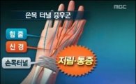 손가락,손바닥 저리고 감각 저하되는 손목터널증후군, 간단 예방법은?