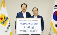 광주은행, 전남문화관광재단에 문화예술 기부금 전달
